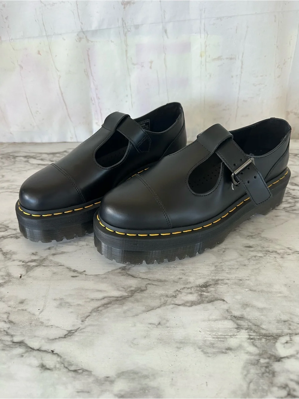 Dr. Martens Bethan Mary Jane Black Sz 10 Women Chunky Goth Y2K Leather Mary Jane
